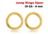 14K Gold Filled Open Jump Rings, 19 GA, 4 mm, (GF-JR19-4O)
